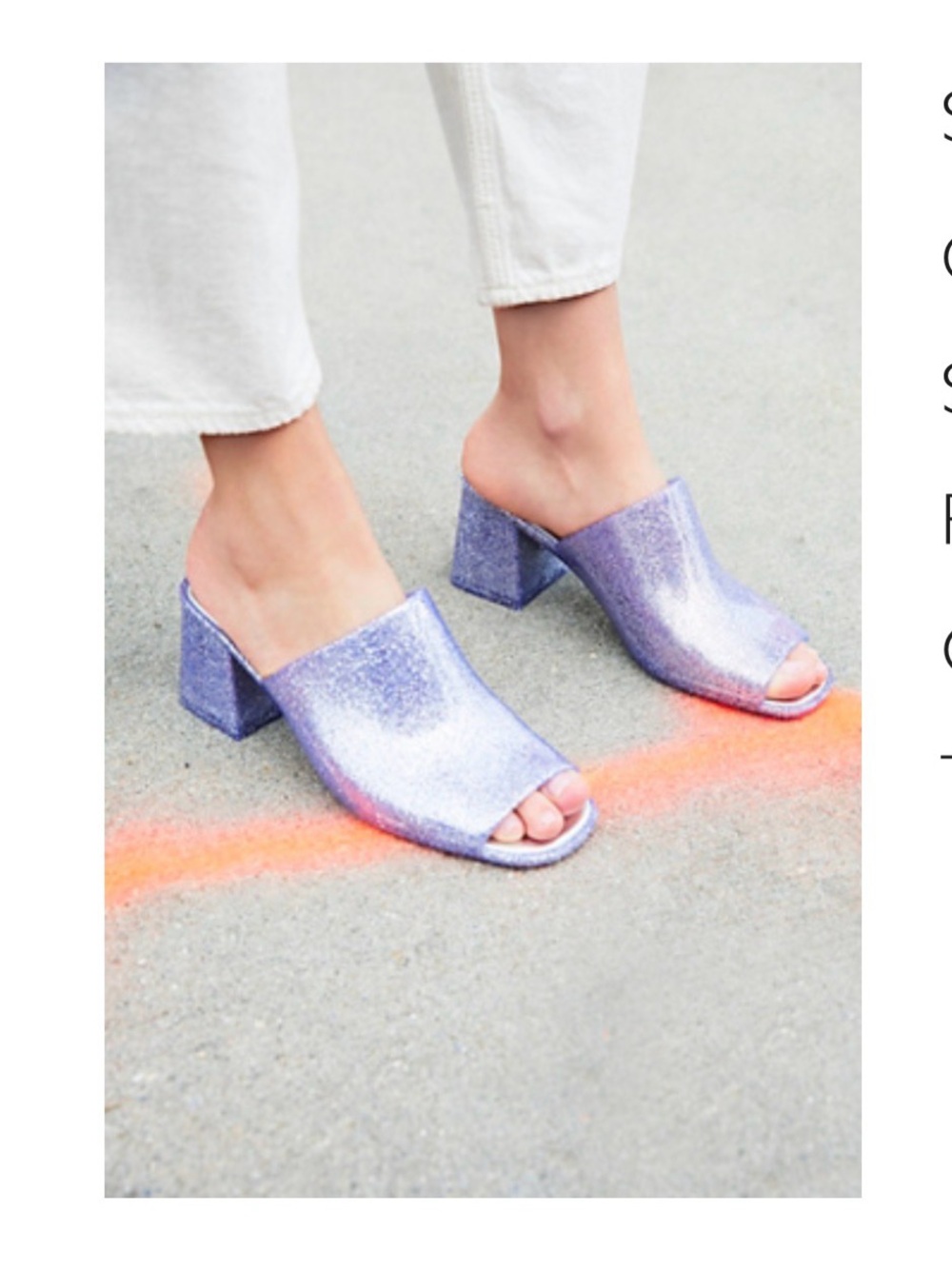 Jeffrey Campbell Clueless Mule Silver Glitter